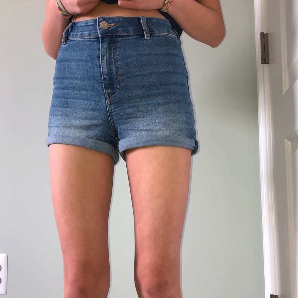 h&m soft jean shorts